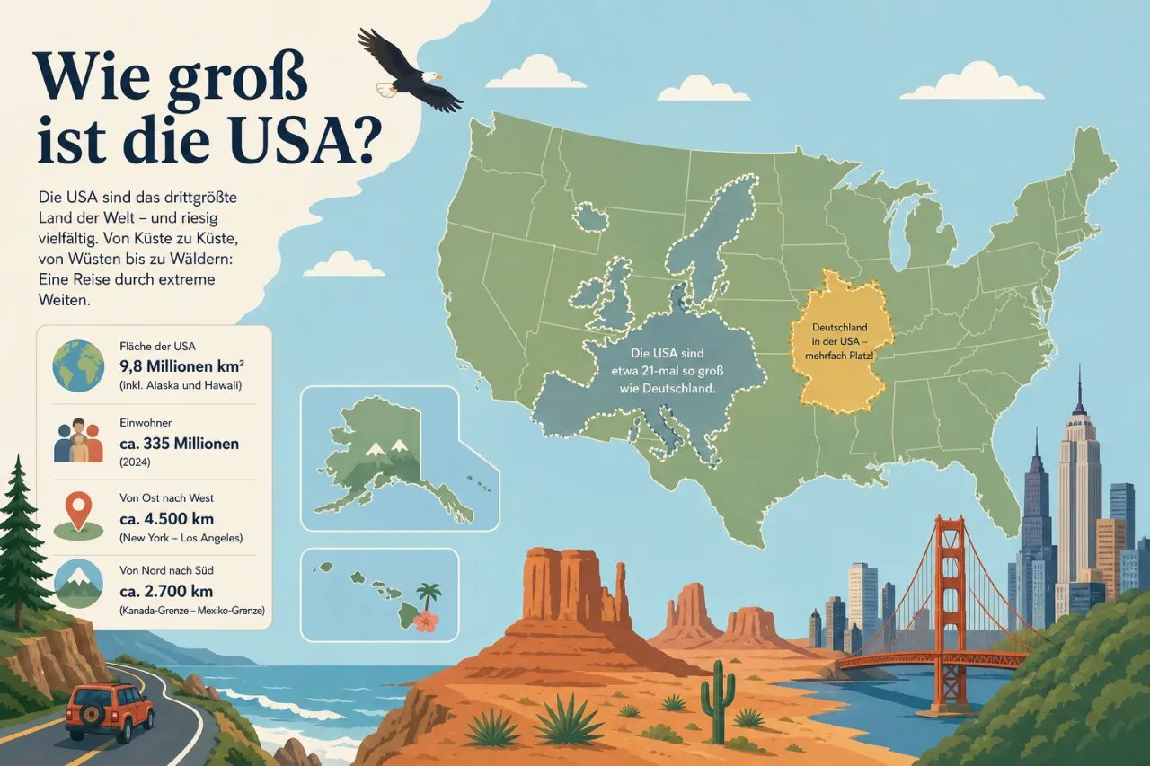 Wie groß ist die USA?