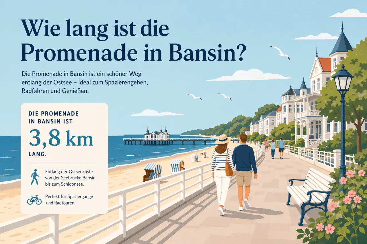 Wie lang ist die Promenade in Bansin?