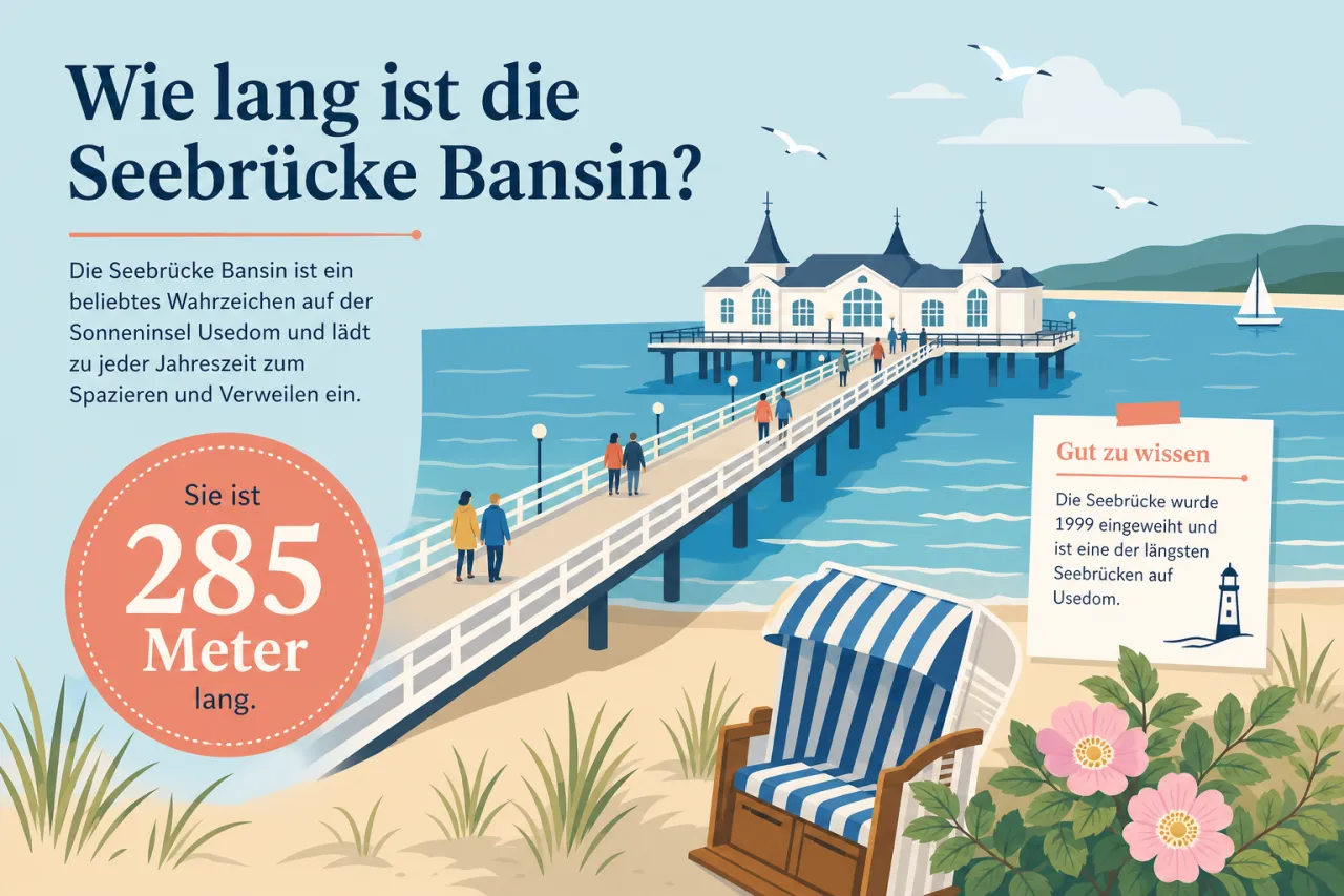 Wie lang ist die Seebrücke Bansin?