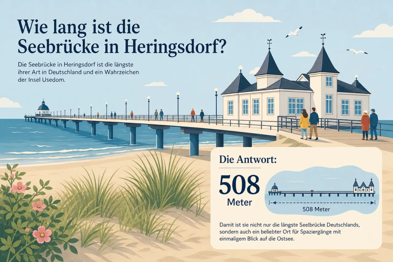 Wie lang ist die Seebrücke in Heringsdorf?
