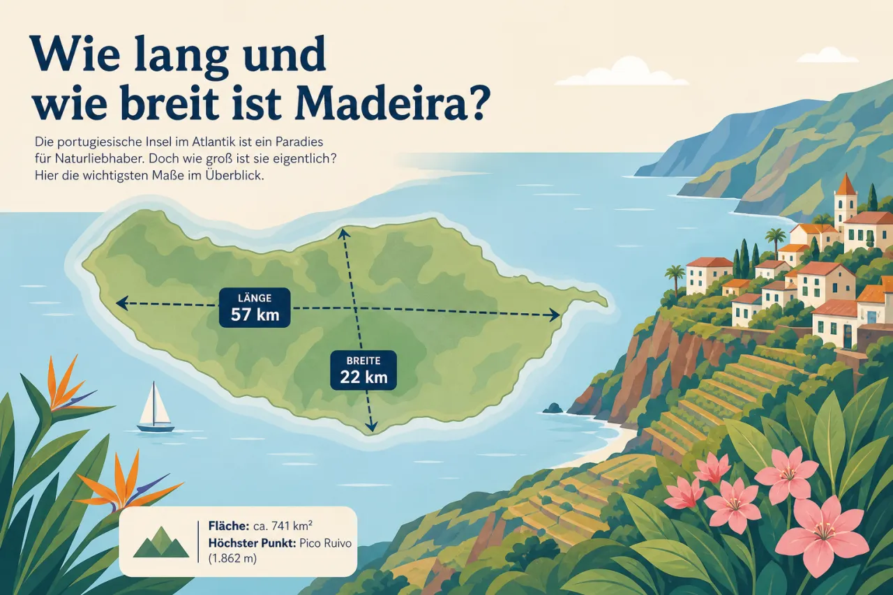 Wie lang und wie breit ist Madeira?