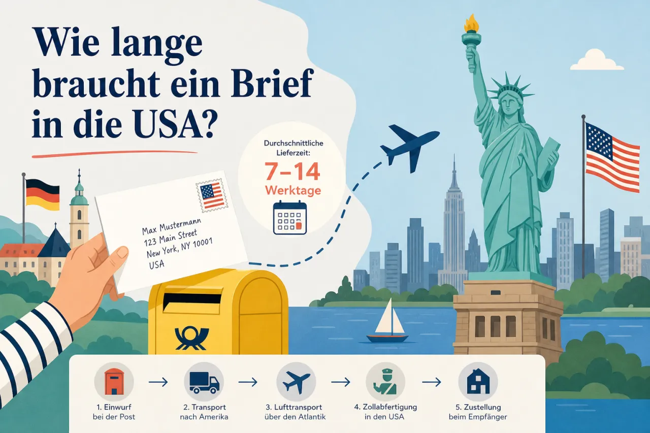 Wie lange braucht ein Brief in die USA?