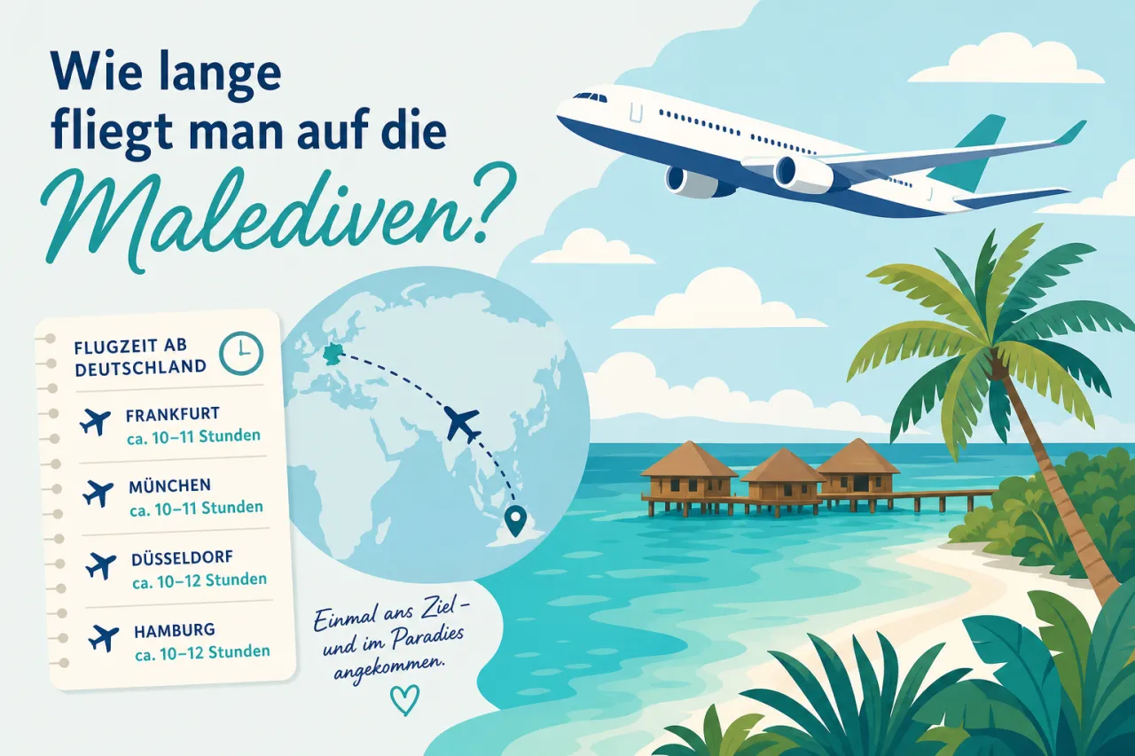 Wie lange fliegt man auf die Malediven?
