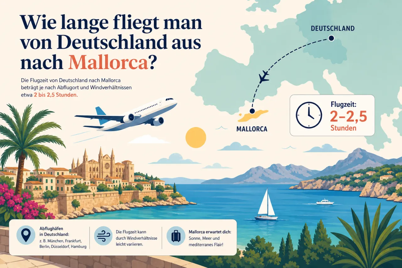 Wie lange fliegt man von Deutschland aus nach Mallorca?