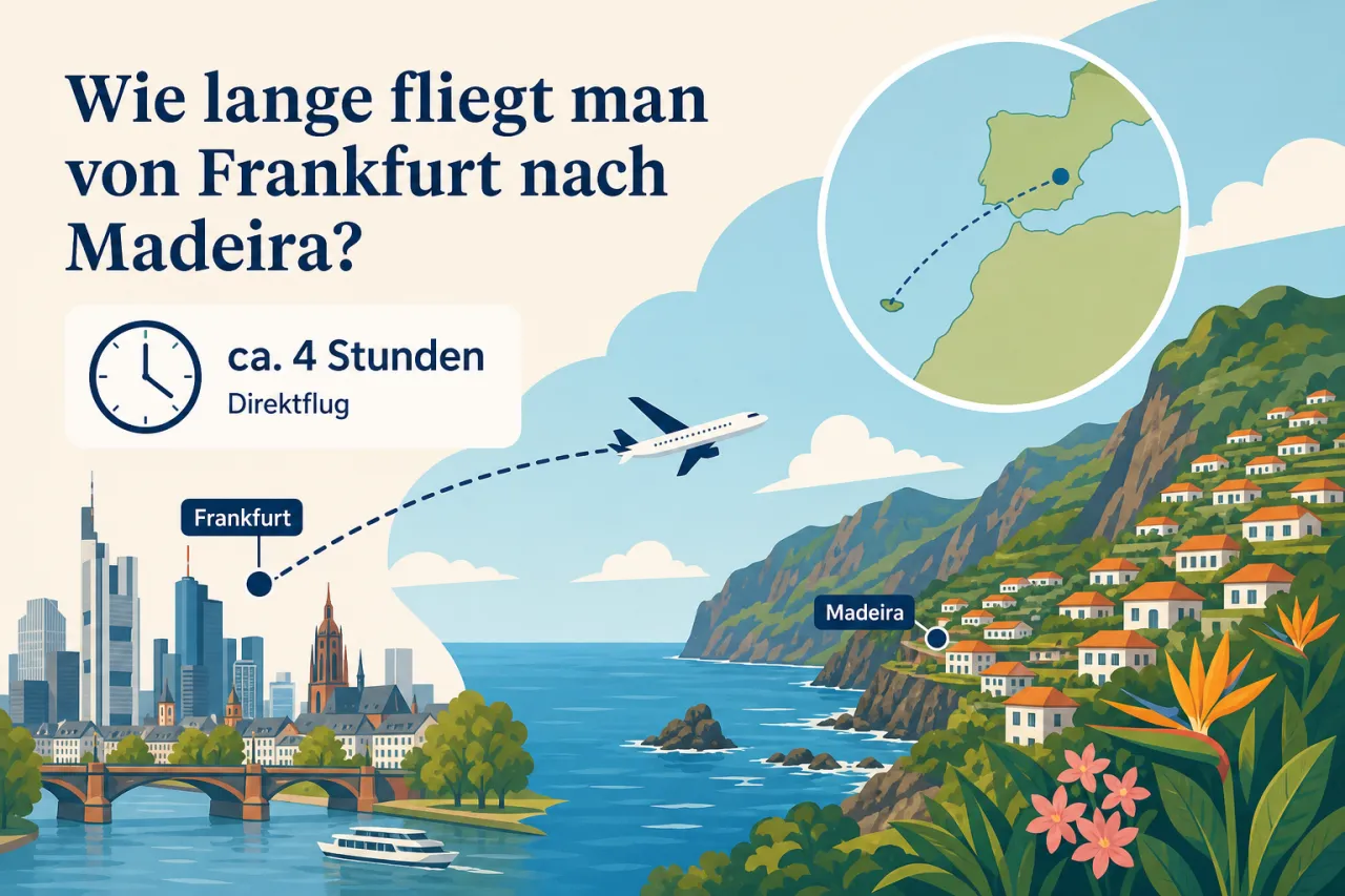 Wie lange fliegt man von Frankfurt nach Madeira?