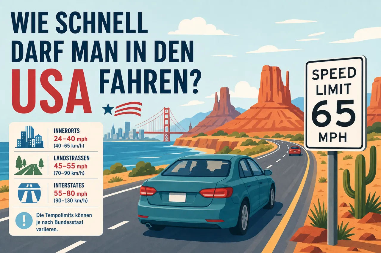 Wie schnell darf man in den USA fahren?