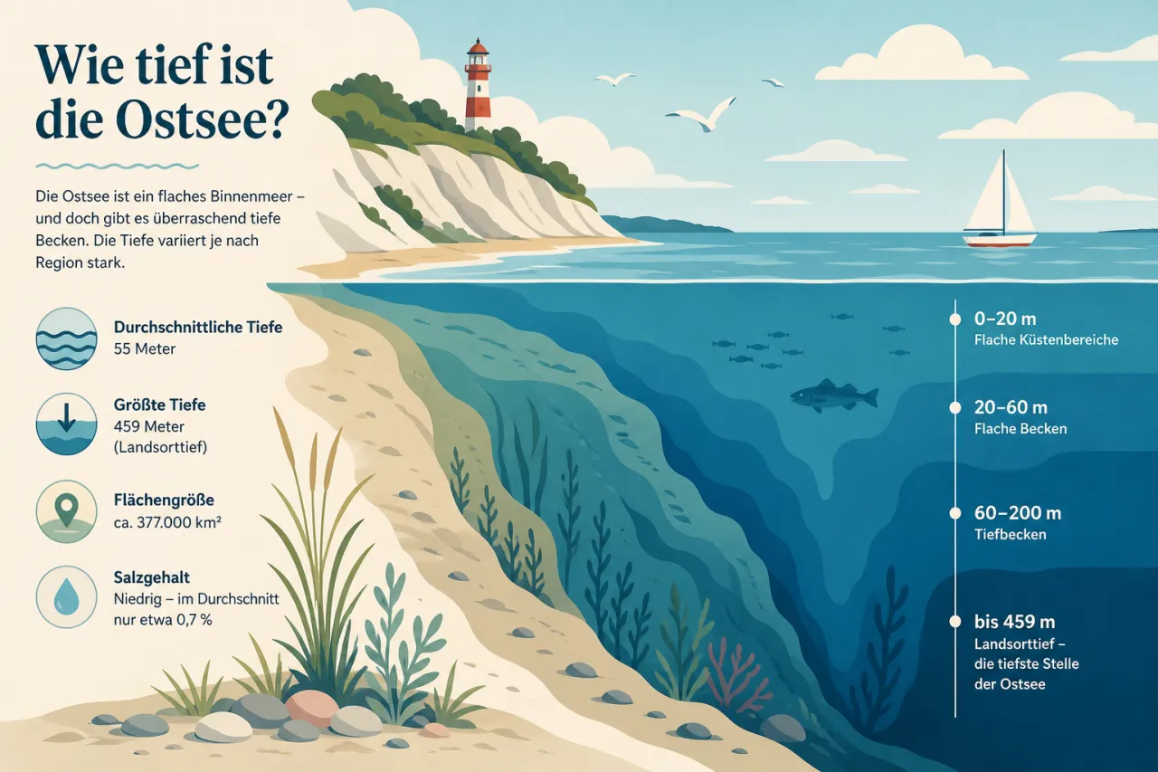 Wie tief ist die Ostsee?