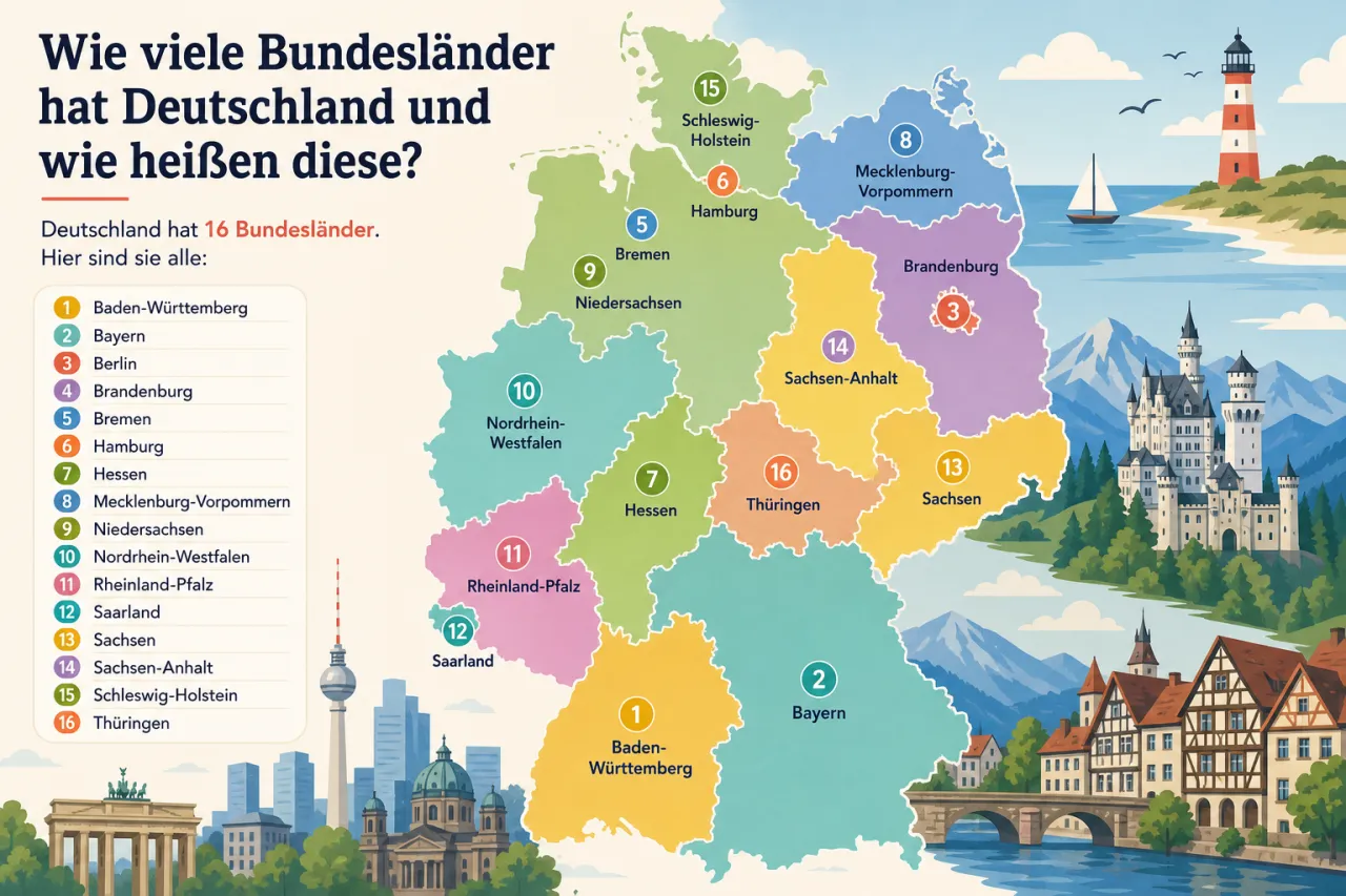 Wie viele Bundesländer hat Deutschland und wie heißen diese?