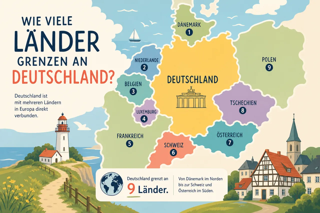 Wie viele Länder grenzen an Deutschland?