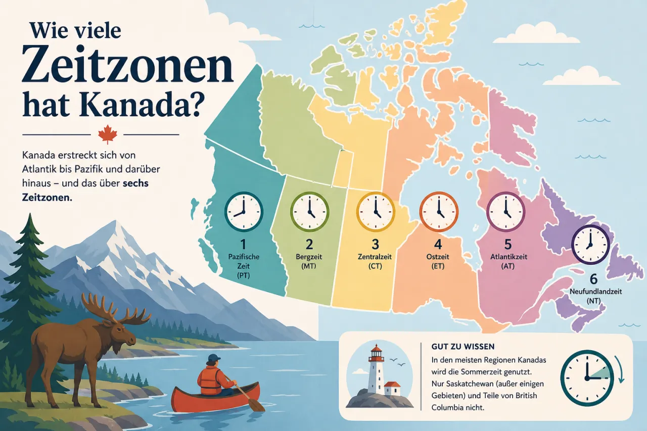 Wie viele Zeitzonen hat Kanada?