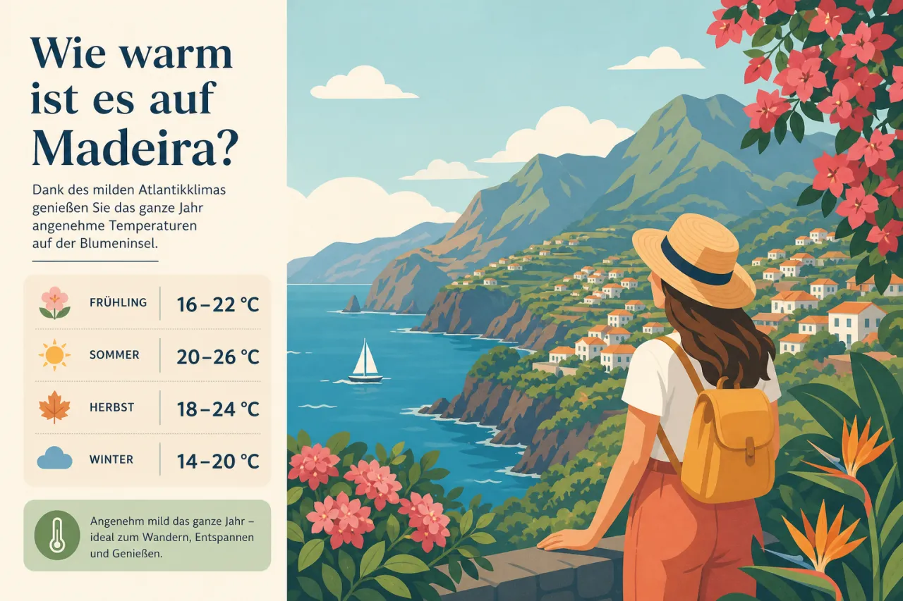 Wie warm ist es auf Madeira?