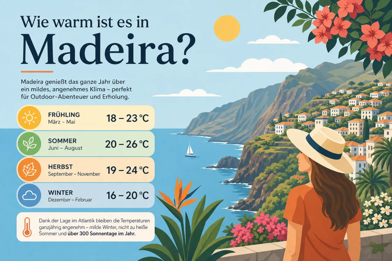 Wie warm ist es in Madeira?