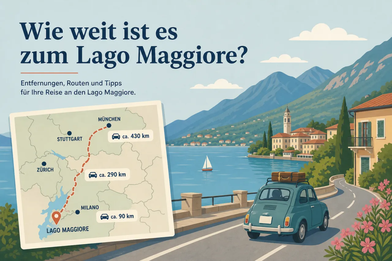 Wie weit ist es zum Lago Maggiore?