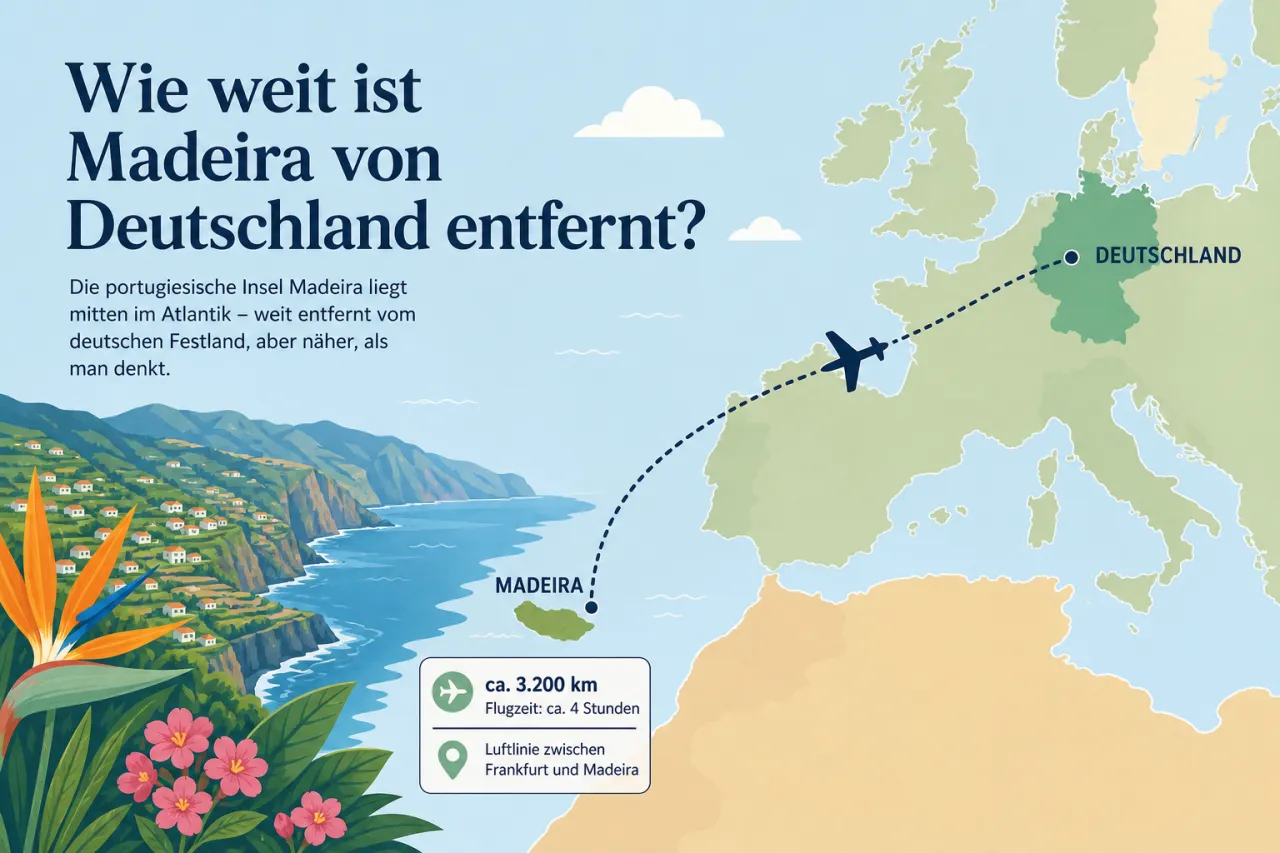 Wie weit ist Madeira von Deutschland entfernt?