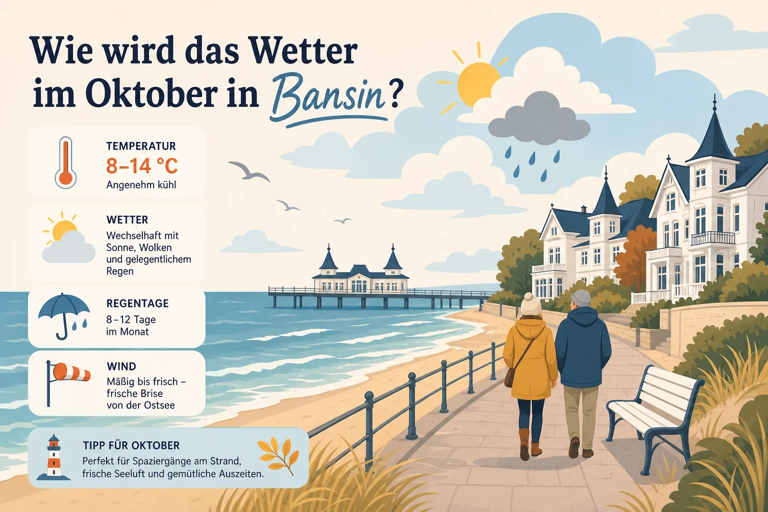 Wie wird das Wetter im Oktober in Bansin?