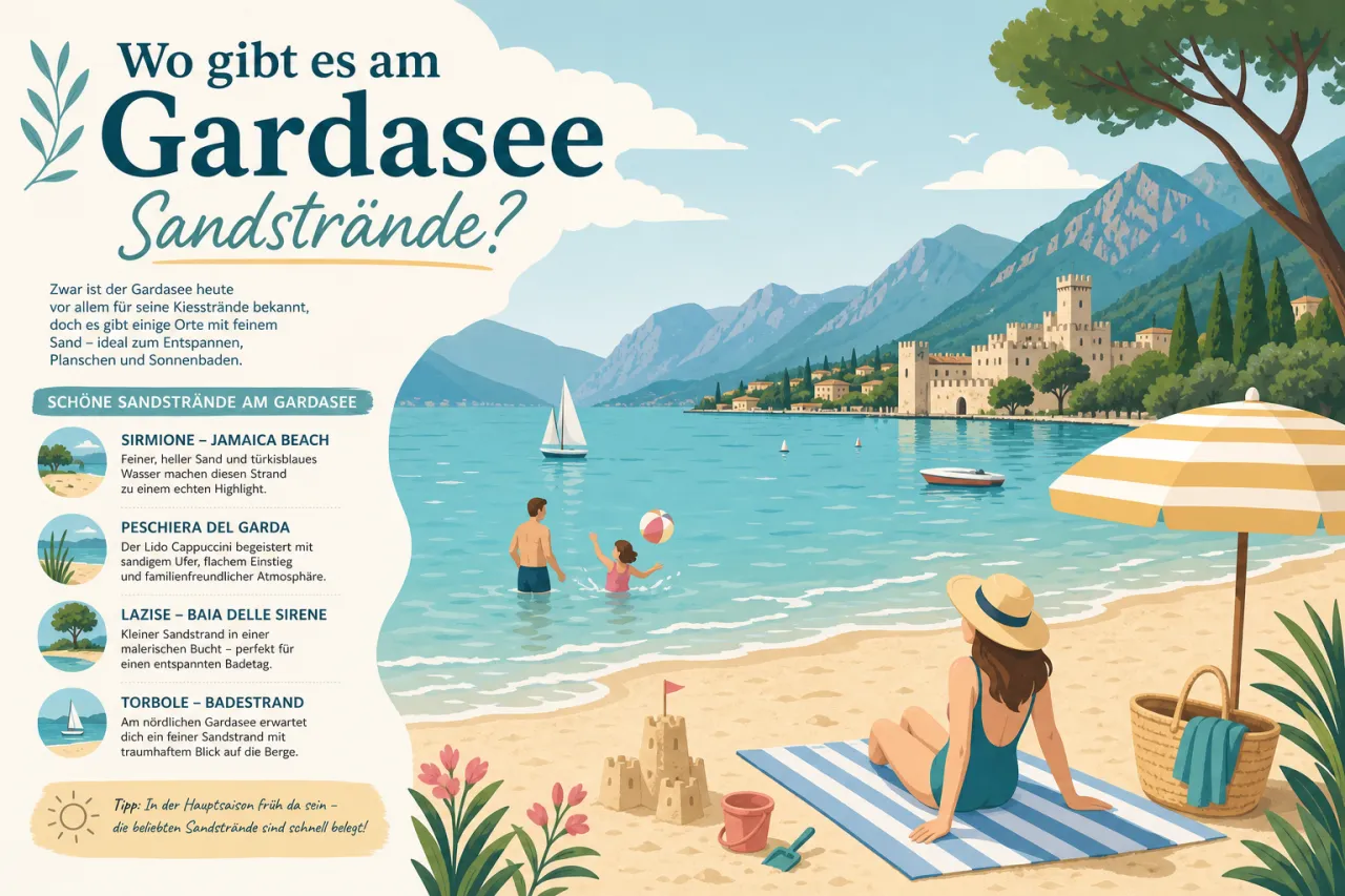 Wo gibt es am Gardasee Sandstrände?