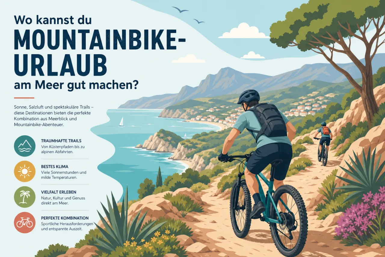 Wo kannst du Mountainbike-Urlaub am Meer gut machen?