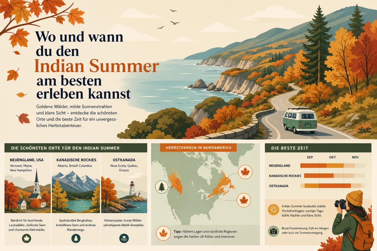 Wo und wann du den Indian Summer am besten erleben kannst