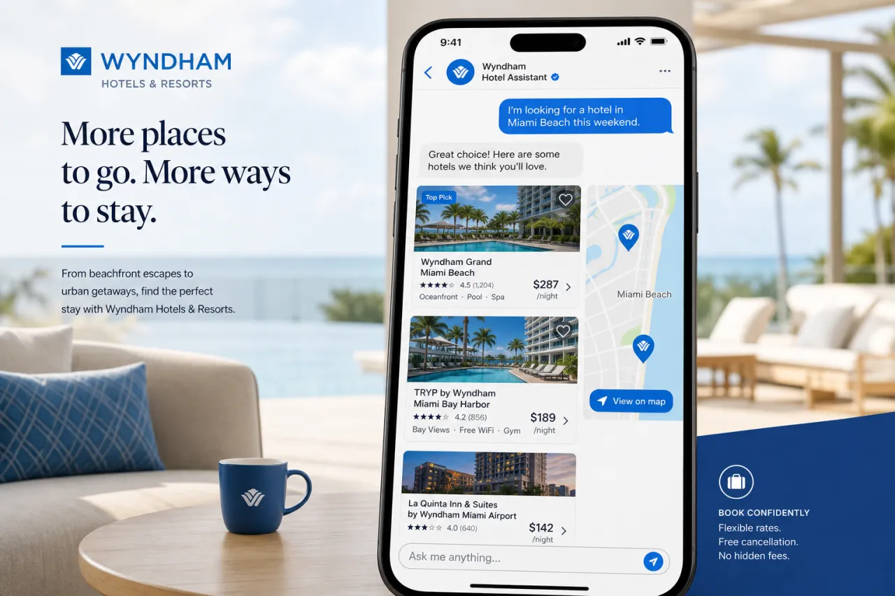 Wyndham bringt native ChatGPT-App: Hotels per Gespräch finden und buchen