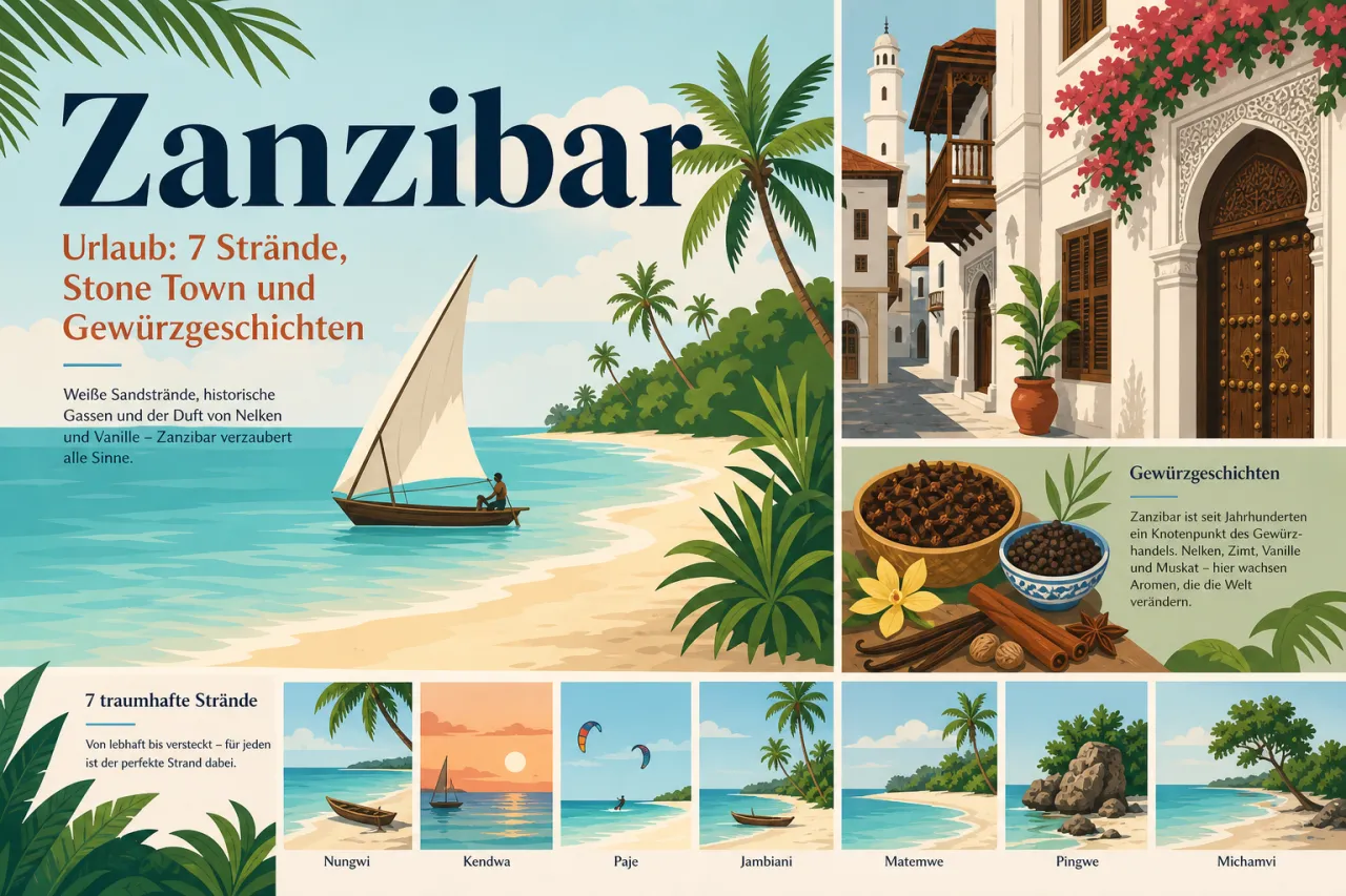 Zanzibar Urlaub: 7 Strände, Stone Town und Gewürzgeschichten