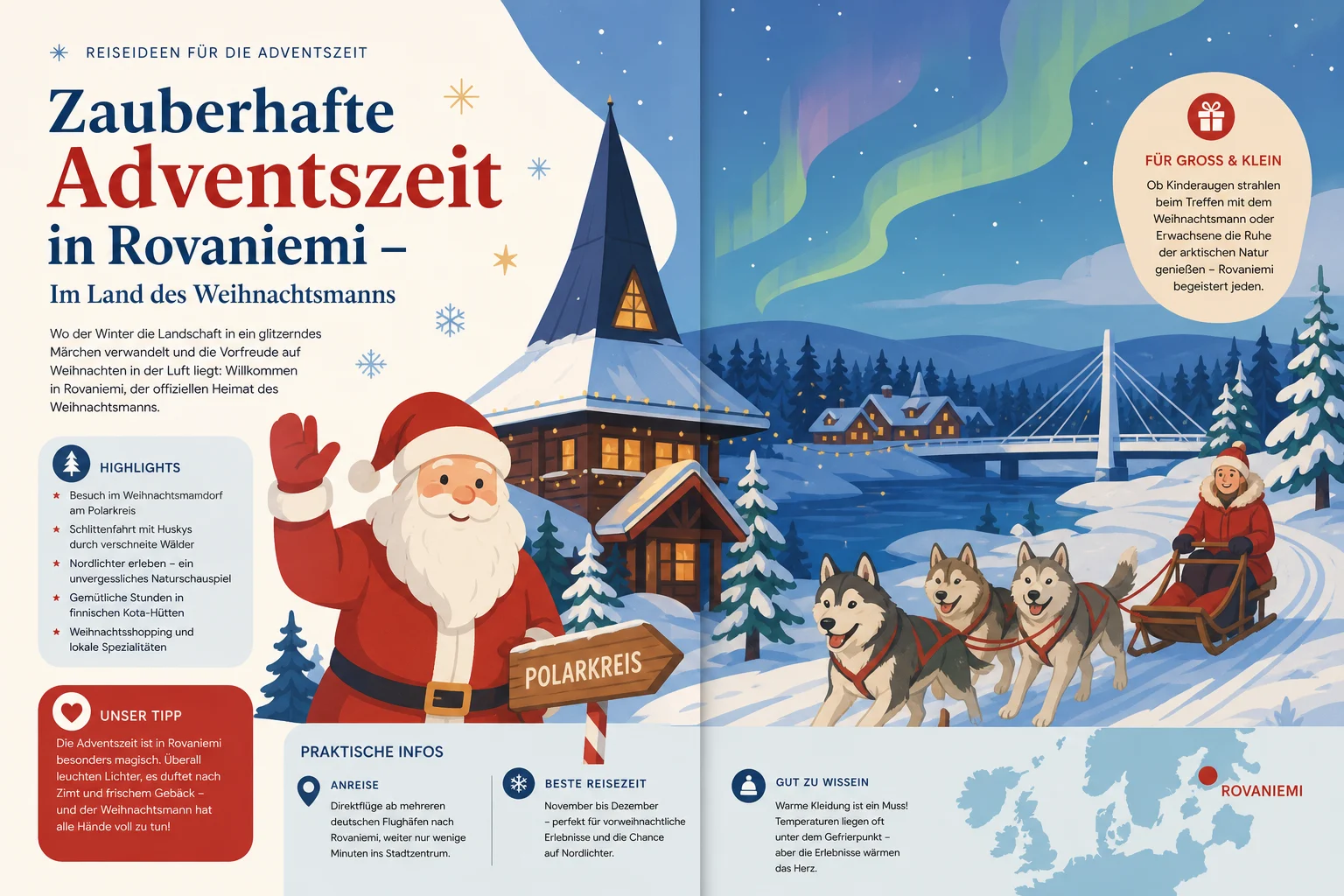 Zauberhafte Adventszeit in Rovaniemi – Im Land des Weihnachtsmanns