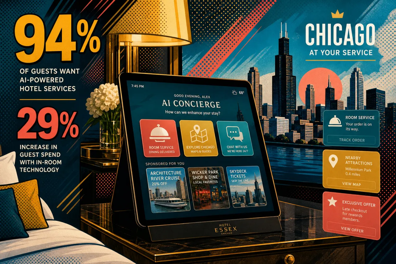 Zimmer-Tablets mit KI-Concierge: 94 % Nutzungsrate im Luxushotel-Test