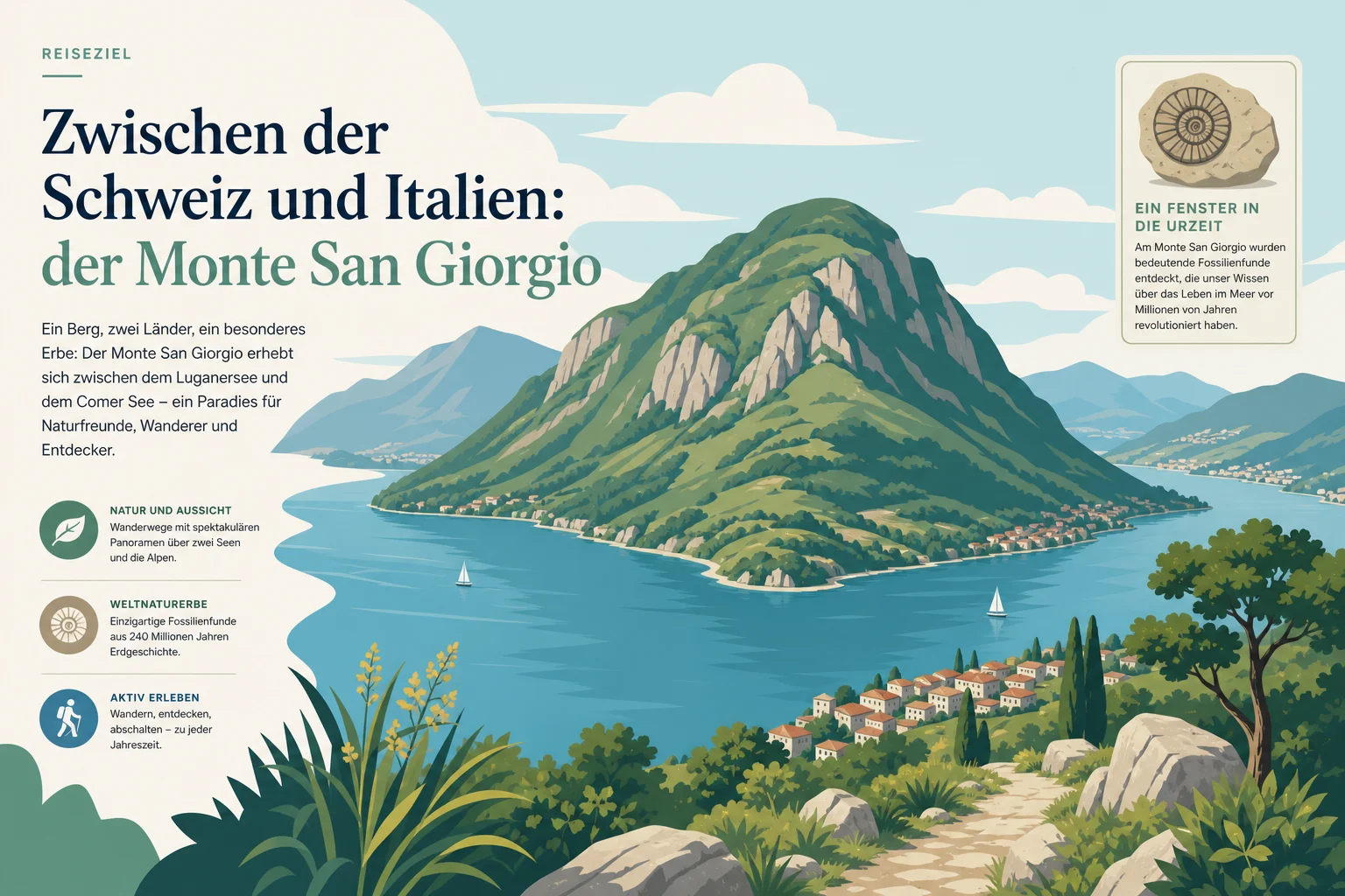 Monte San Giorgio: Wandern, Fossilien und Tessiner Küche