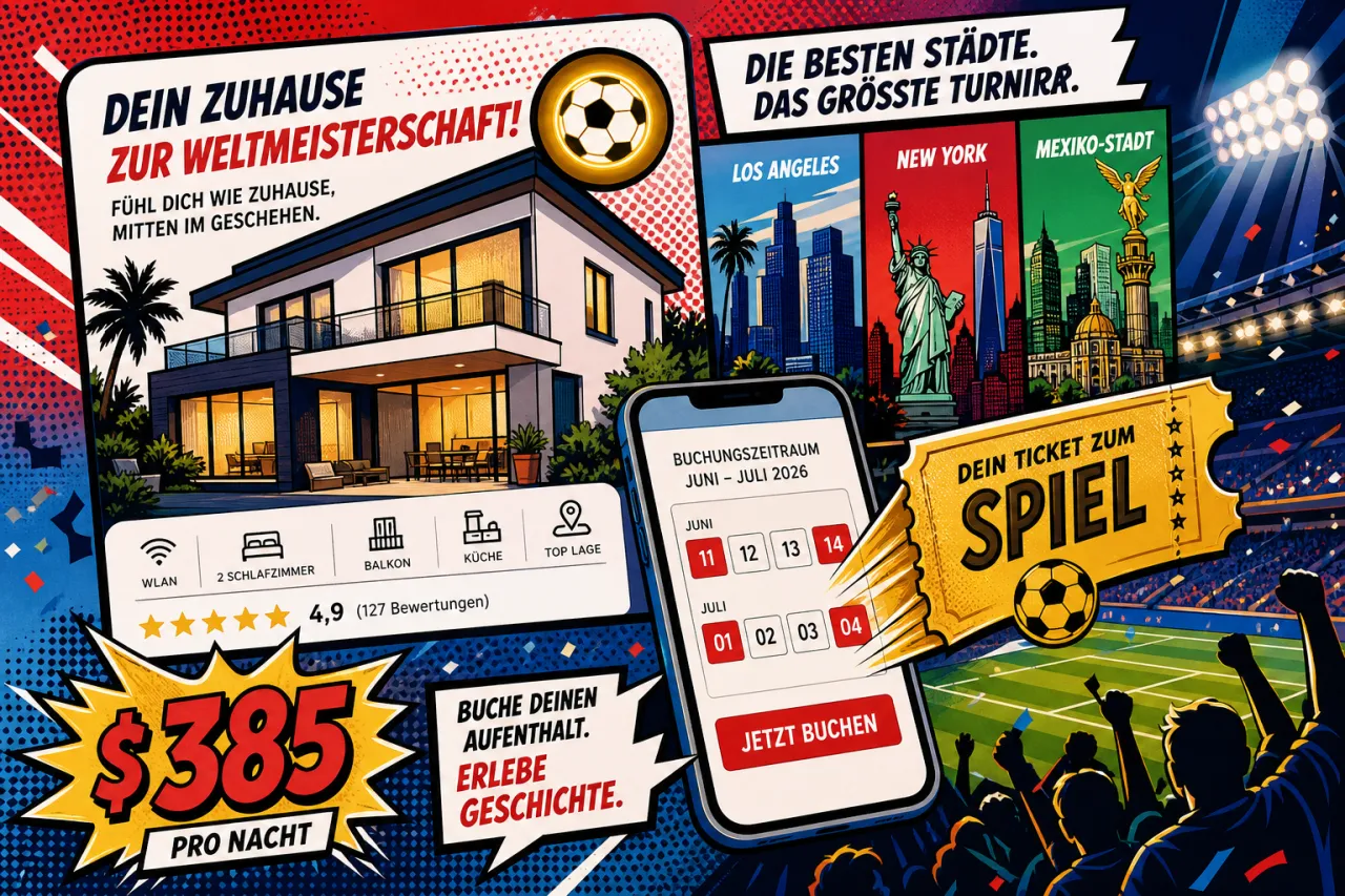 Airbnb und WM 2026: Freikarten in 16 Austragungsorten