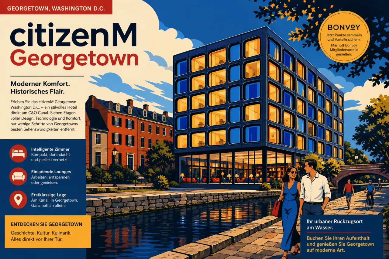 citizenM eröffnet drittes Hotel in Georgetown