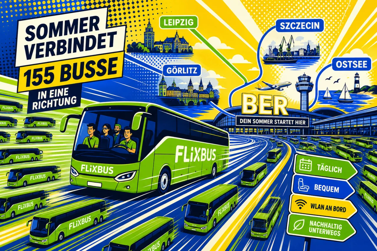 FlixBus baut BER-Anbindung aus