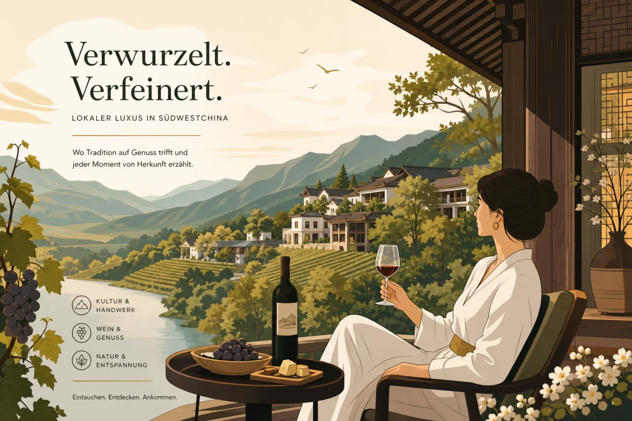 Anantara Guiyang Resort als Beispiel für lokalen Luxus mit Weinbezug in Südwestchina