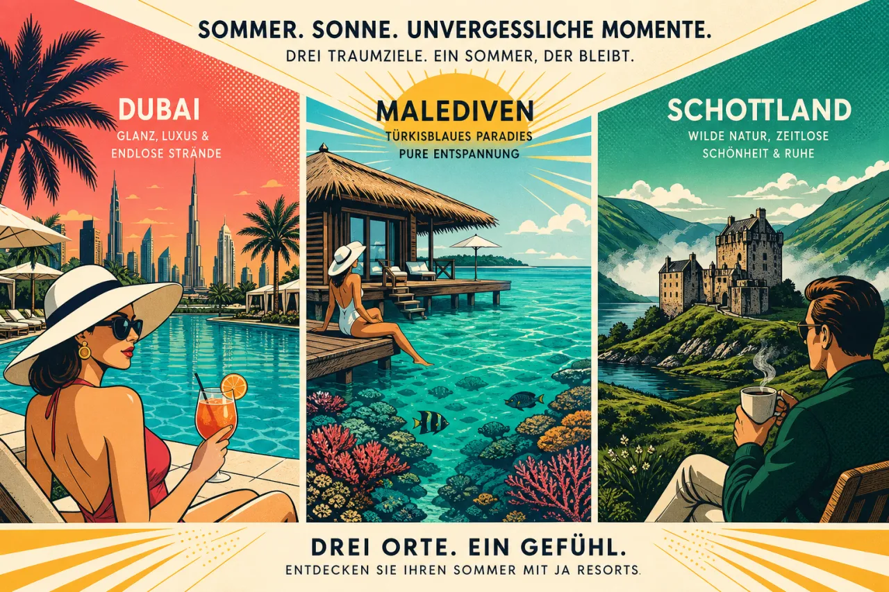 JA Resorts & Hotels: Sommerangebote in Dubai, auf den Malediven und in Schottland