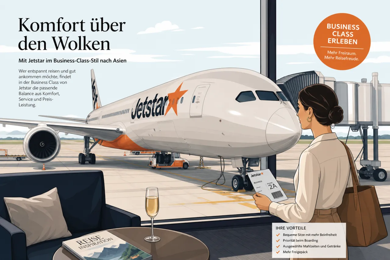 Jetstar Points Plus Pay: Business-Class-Upgrade mit Punkten