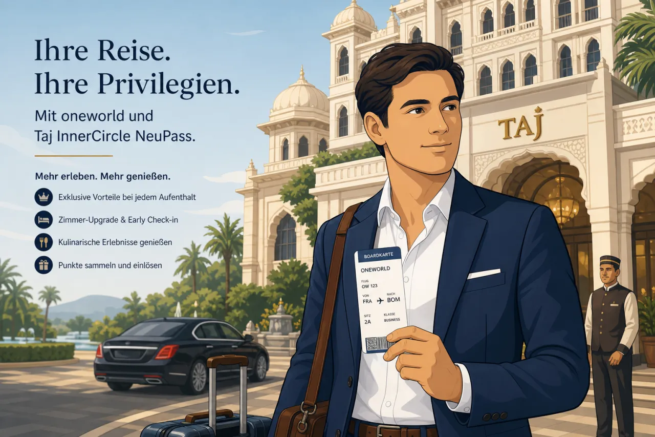 Taj-Hotelmarken im Fokus einer neuen oneworld-Loyalty-Partnerschaft