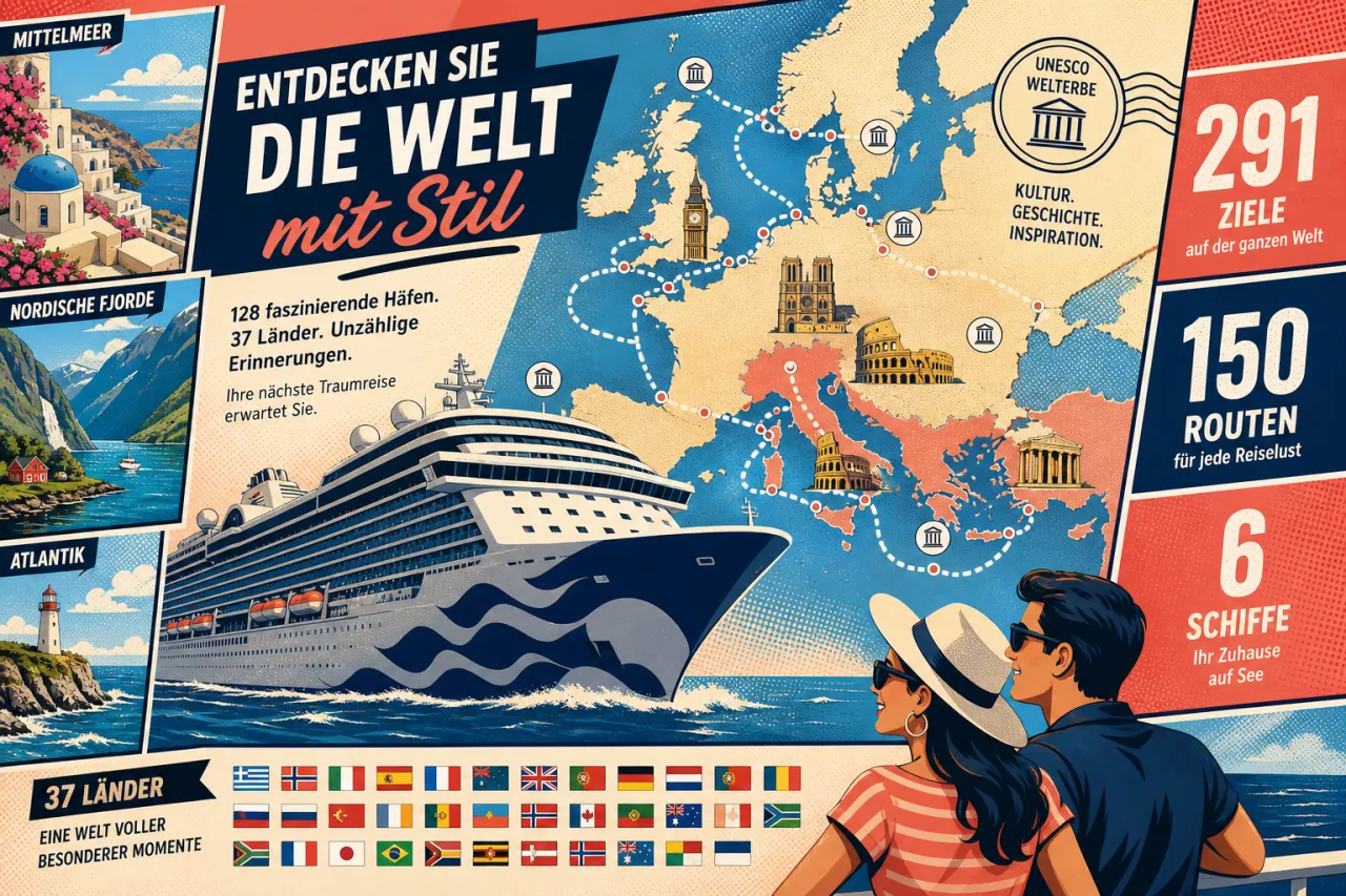 Princess Cruises plant Rekord-Saison in Europa 2028