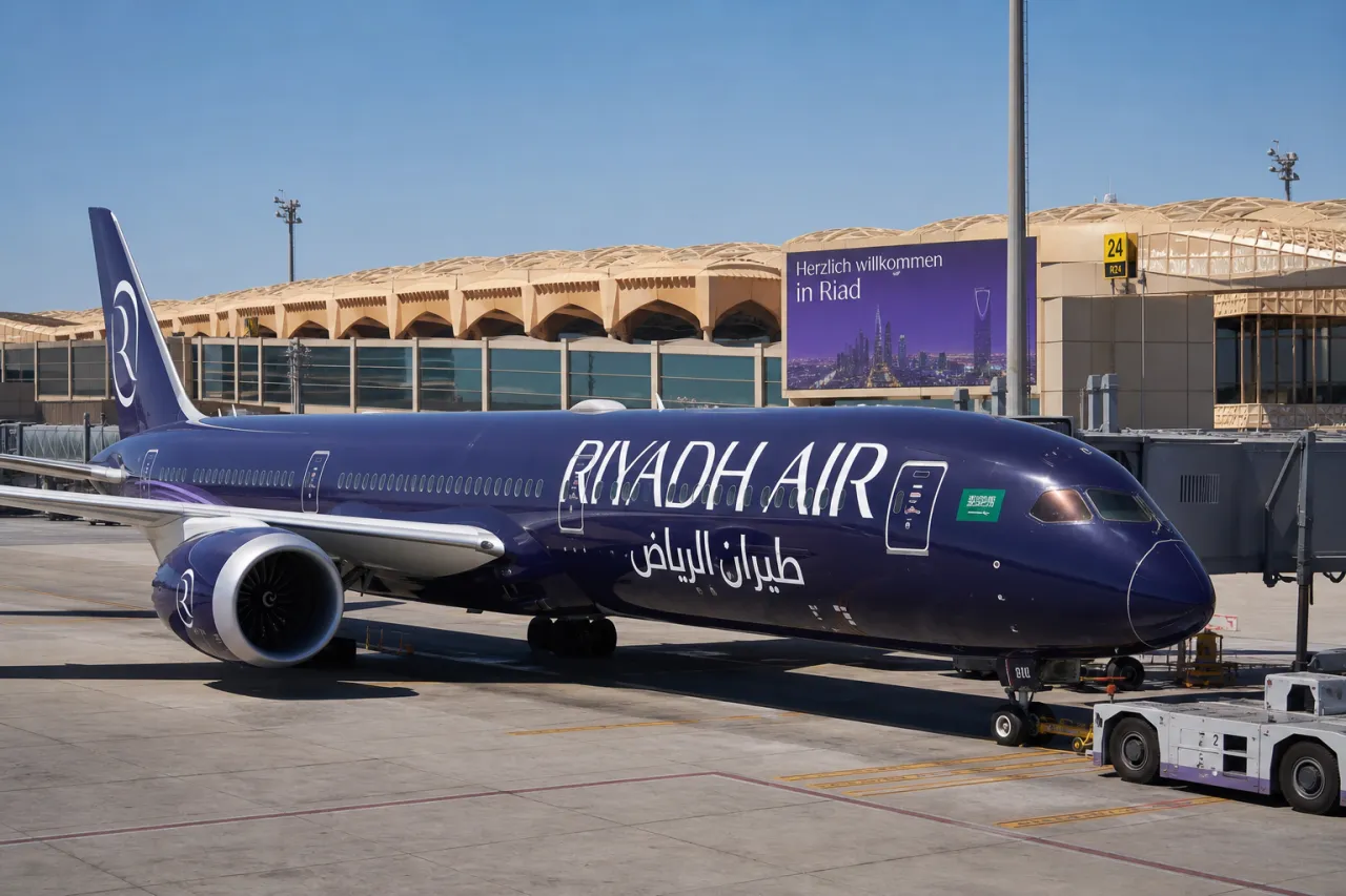 Boeing 787-9 von Riyadh Air nach der Auslieferung auf dem Vorfeld