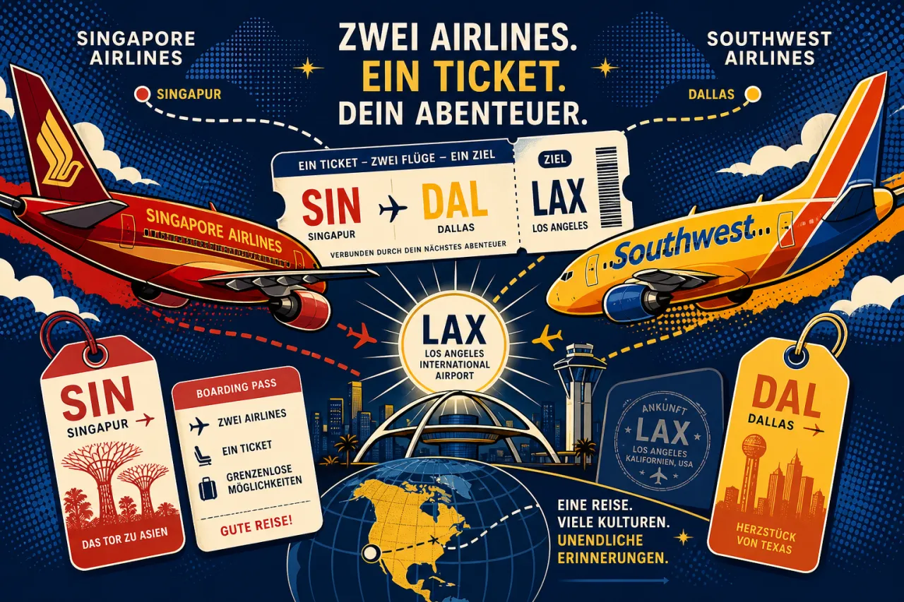 Southwest und Singapore Airlines: Interline-Partnerschaft erklärt