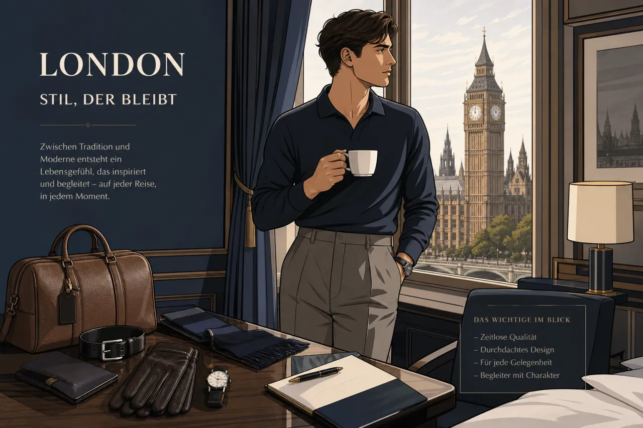 St. Regis und Drake’s Kooperation zum Vatertag mit Herrenaccessoires und London-Bezug