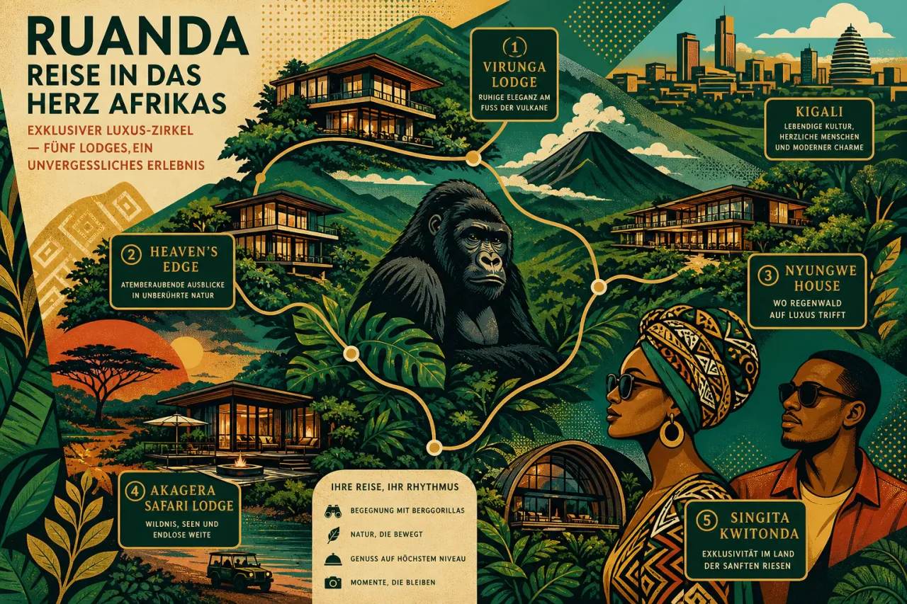 The Lux Collective startet in Ruanda: Luxus-Rundreise mit fünf Resorts