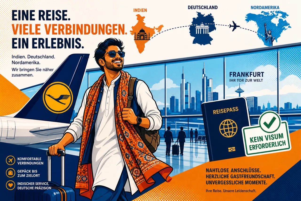 Transit in Deutschland: Lufthansa begrüßt visafreie Umstiege für Indien