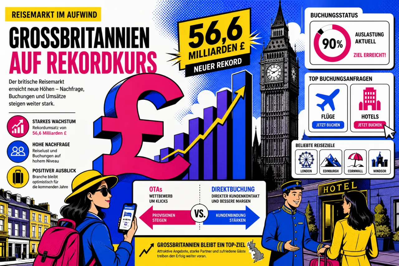 U.K.-Reisemarkt knackt 56,6 Mrd. Pfund