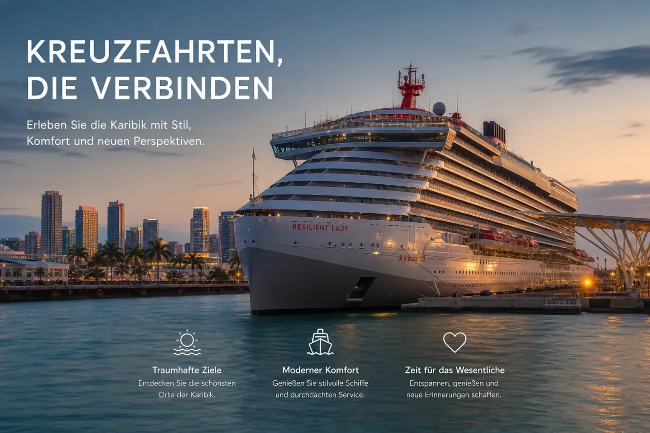 Resilient Lady von Virgin Voyages im Hafen von Miami