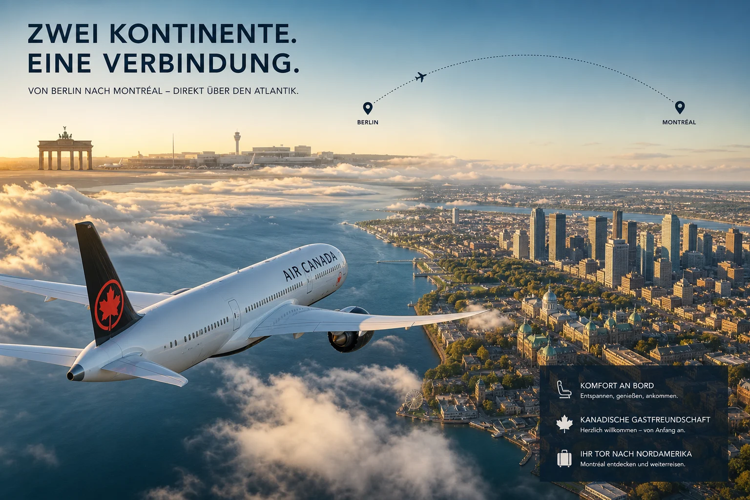 Air Canada startet BER-Montréal: neue Kanada-Route