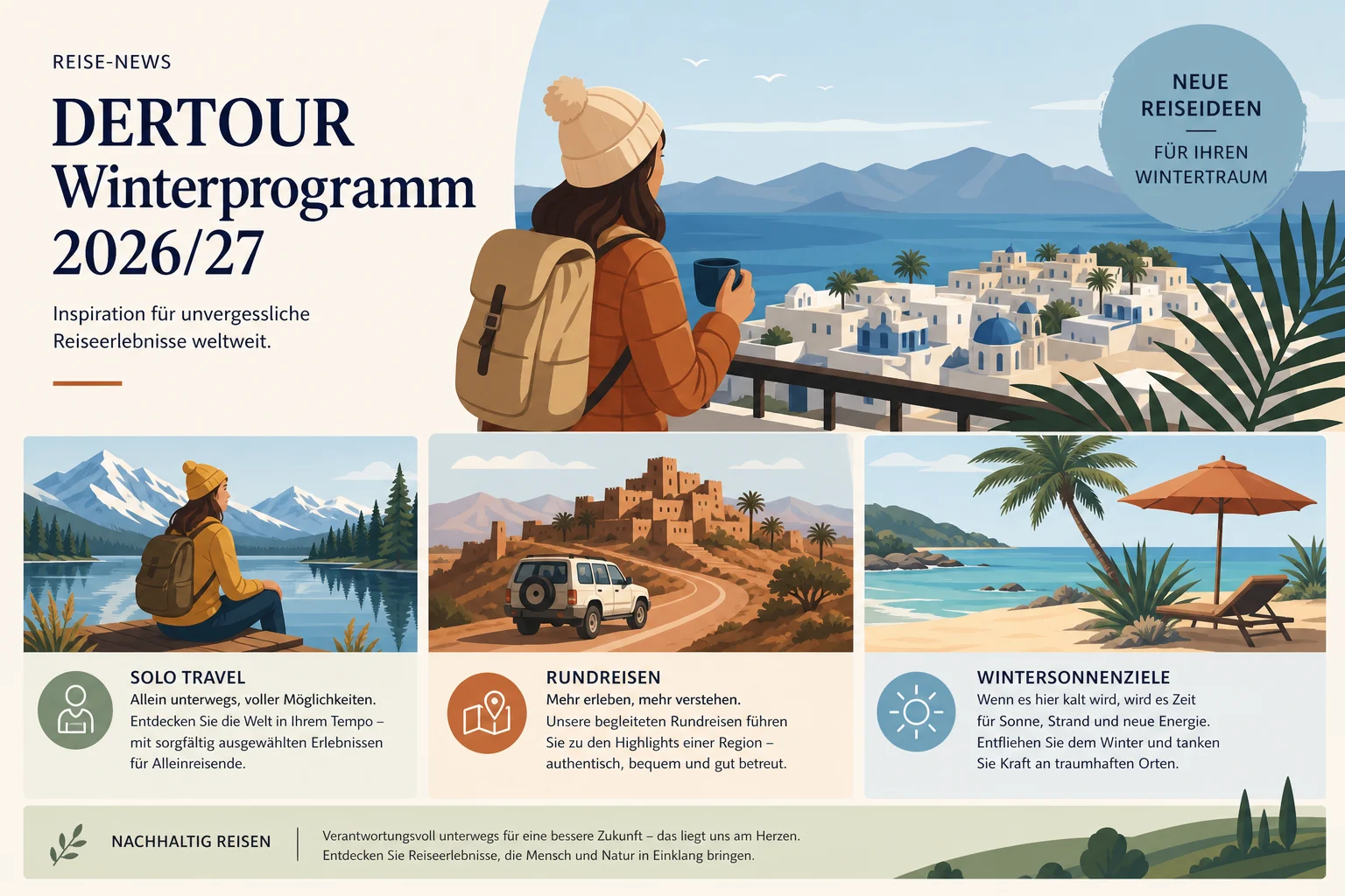 DERTOUR setzt im Winter 2026/27 auf mehr Freiraum