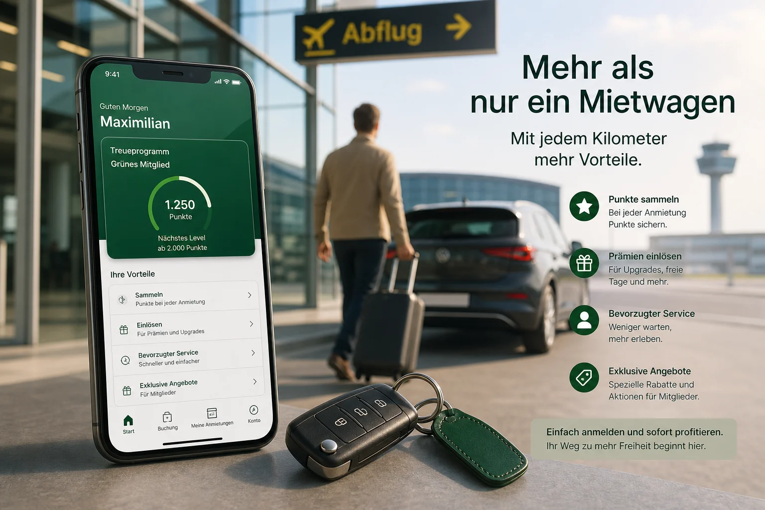 Europcar bindet Privilege For You in die App ein