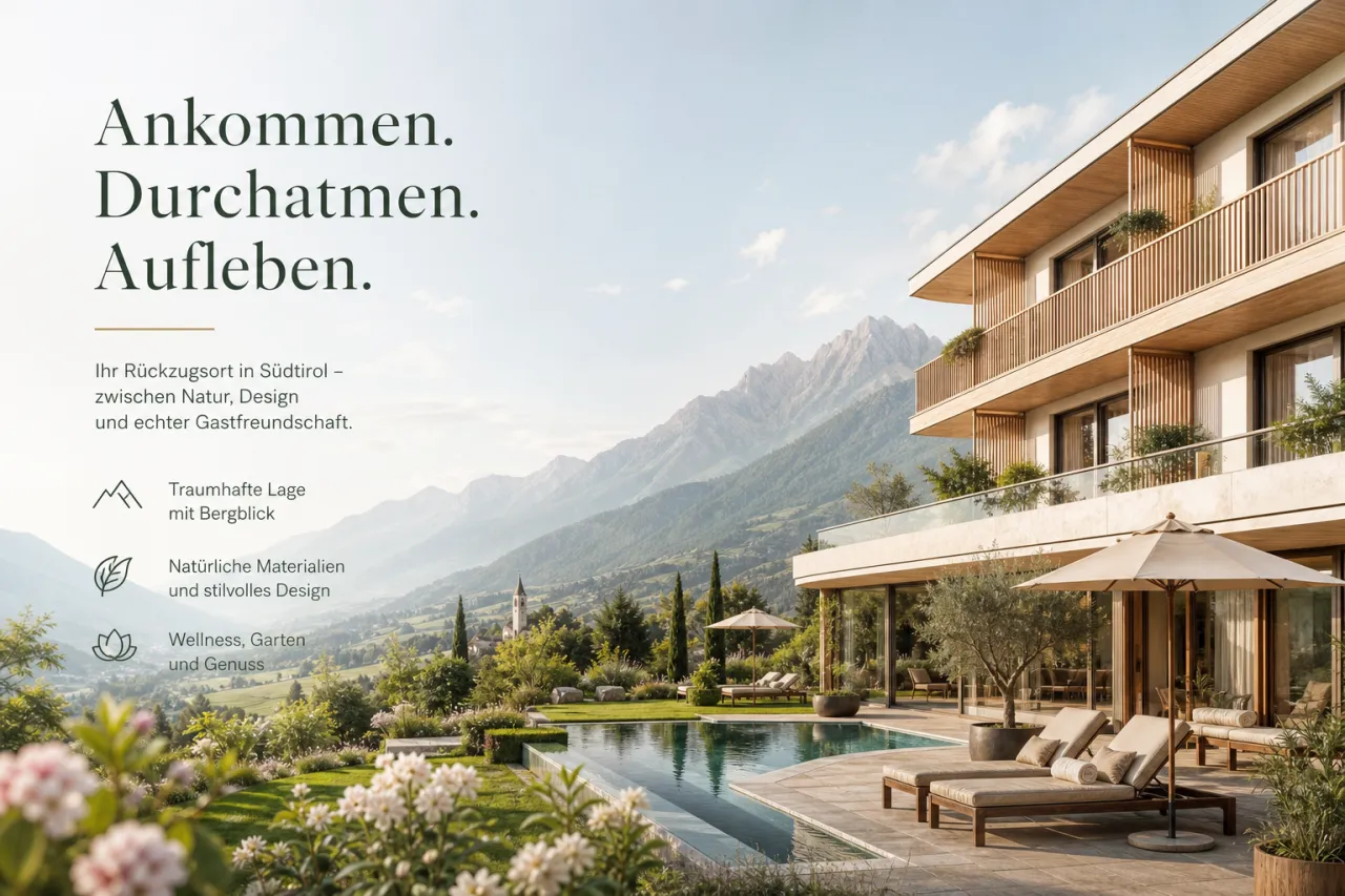 FAYN garden retreat in Algund mit Garten, Pool und Blick ins Meraner Land