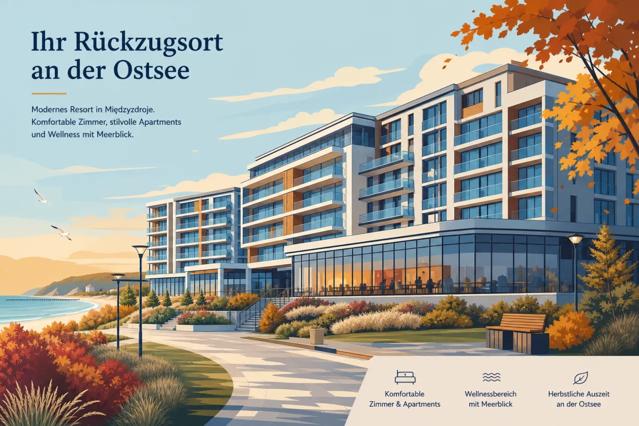 Aqua Resort Międzyzdroje mit Spa- und Wasserpark-Angebot an der polnischen Ostsee