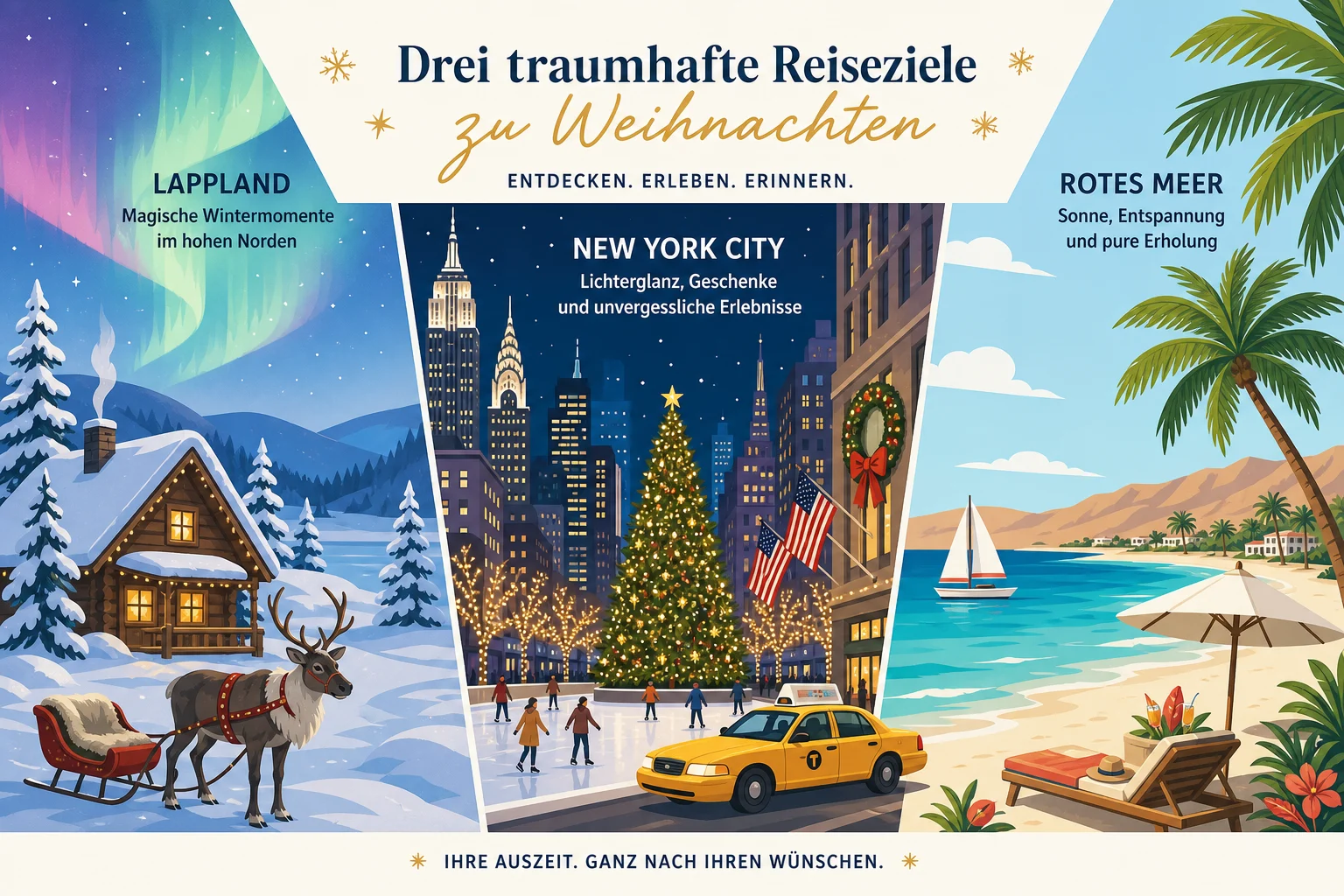 Weihnachten ohne Stress: 4 Reiseideen von DERTOUR