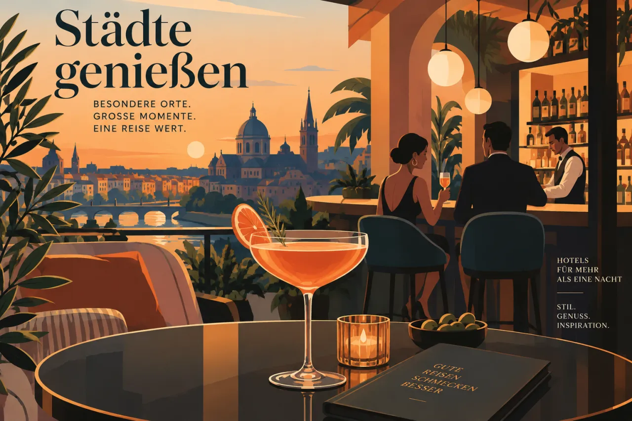 Cocktailglas auf einer Bar in Europa mit gedämpftem Licht und Flaschen im Hintergrund