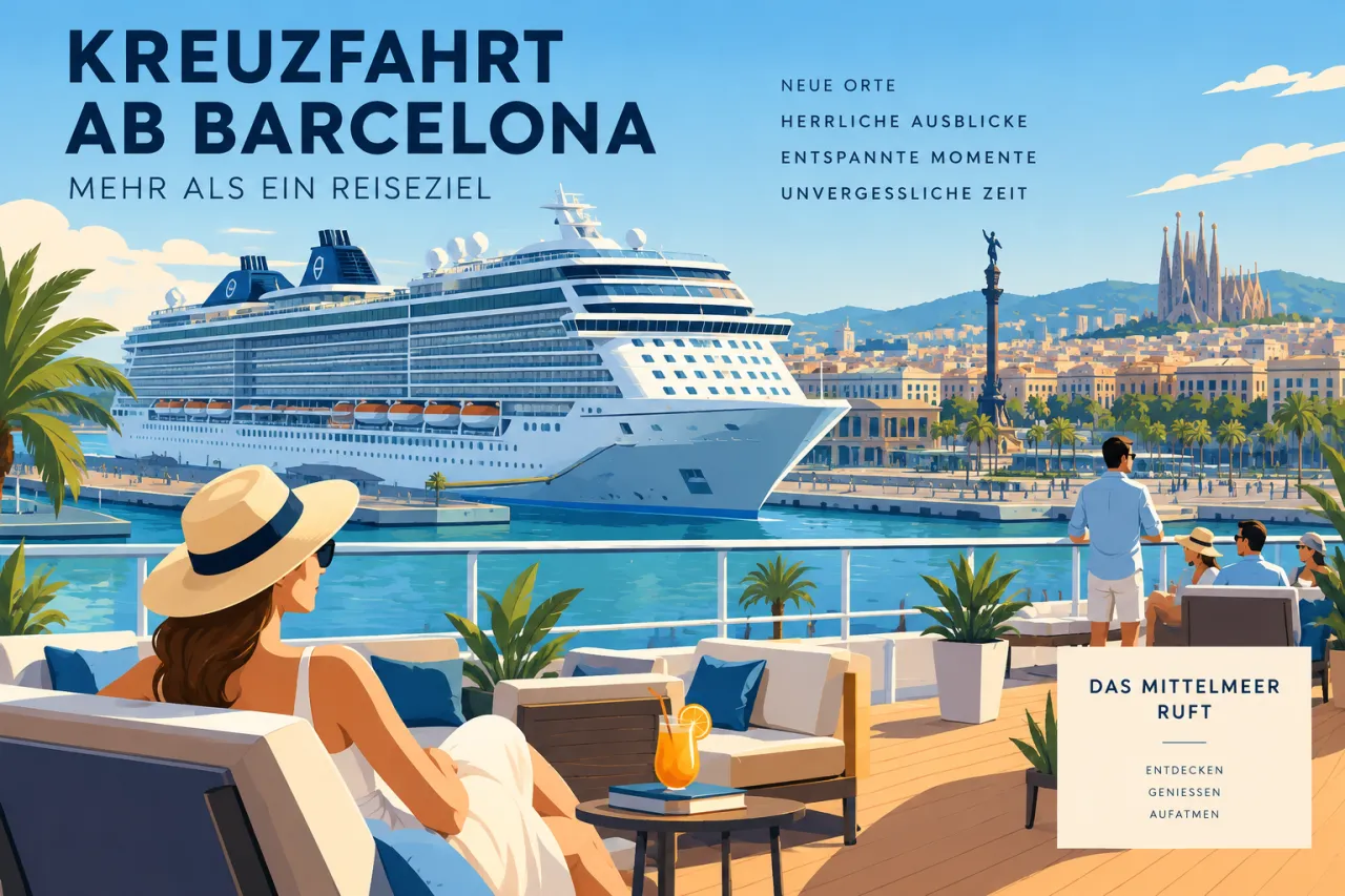 Norwegian Cruise Line Schiff mit Außenpromenade und Sonnendeck auf Mittelmeerroute